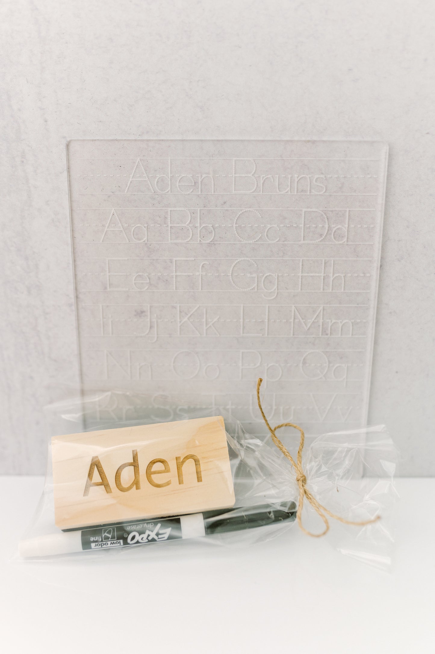 Mini Engraved Erasers with Skinny Dry Erase Marker