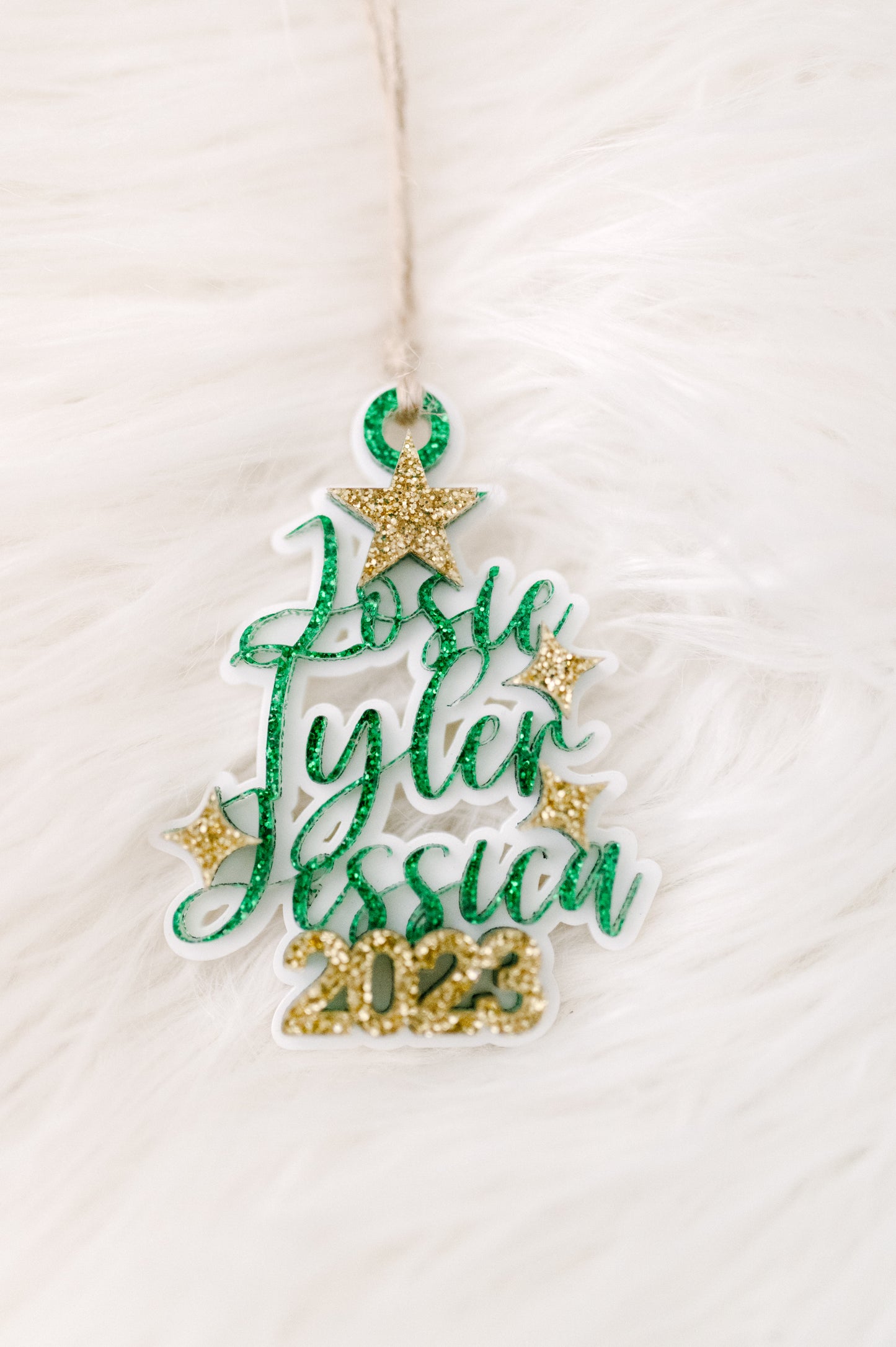 Family Name Acrylic Christmas Tree Ornament