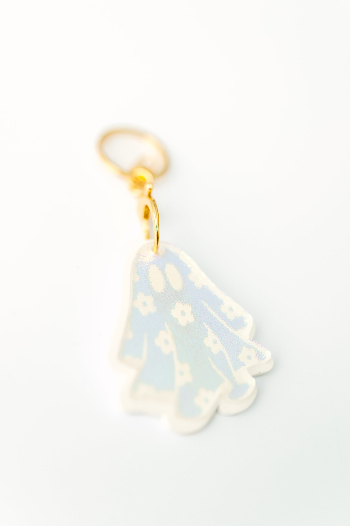 Iridescent Groovy Ghost Keychain