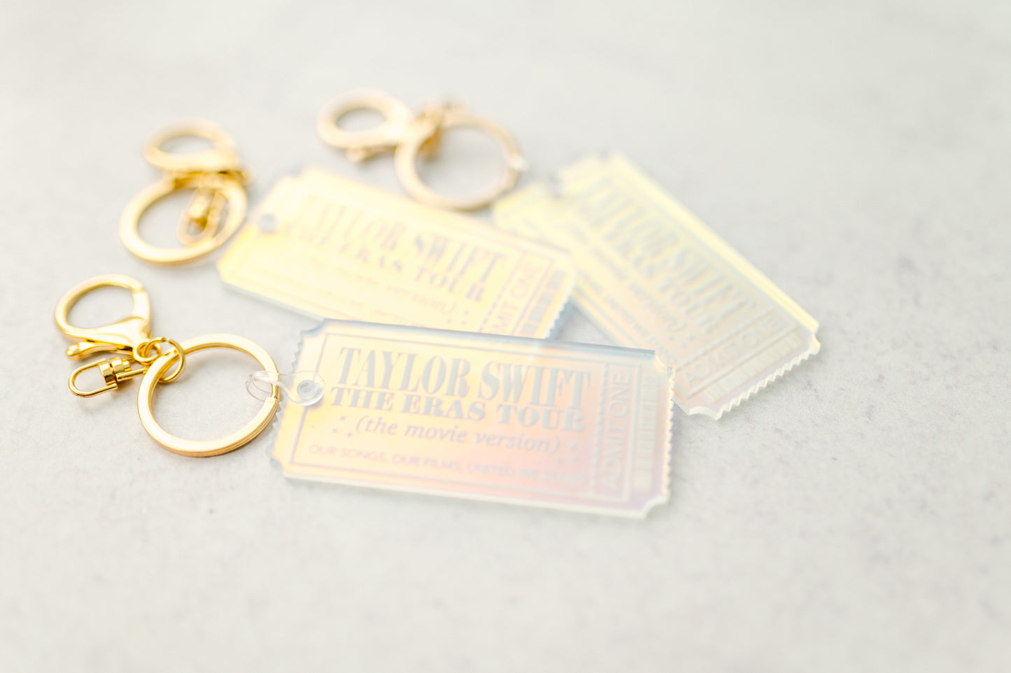 Iridescent Eras Movie Keychains