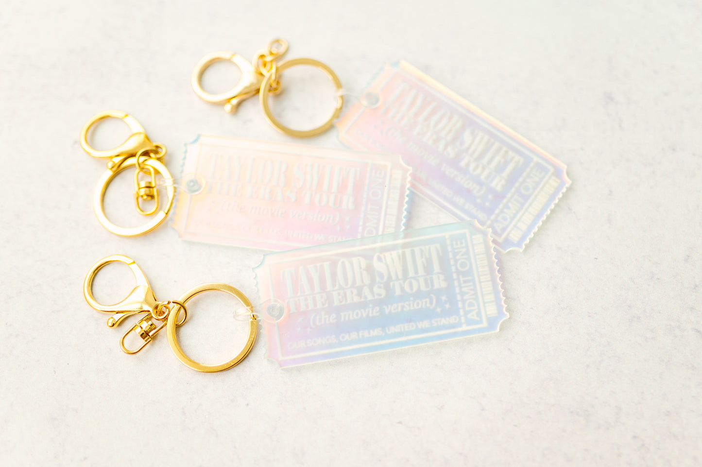 Iridescent Eras Movie Keychains