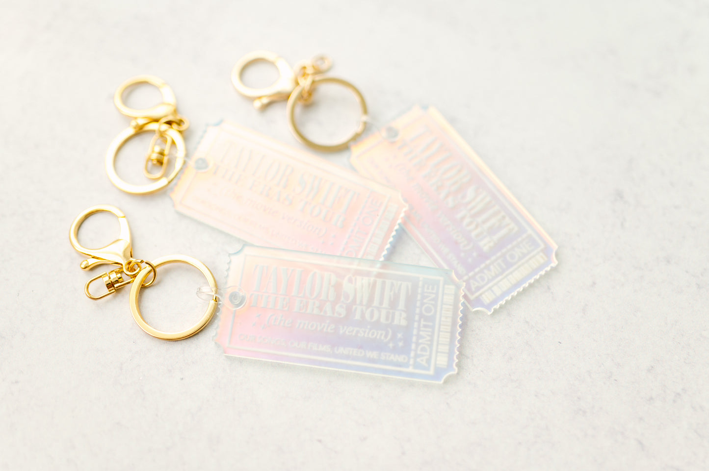 Iridescent Eras Movie Keychains