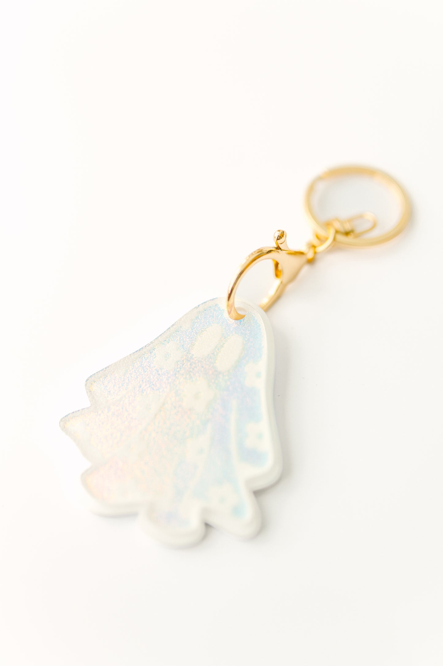 Iridescent Groovy Ghost Keychain