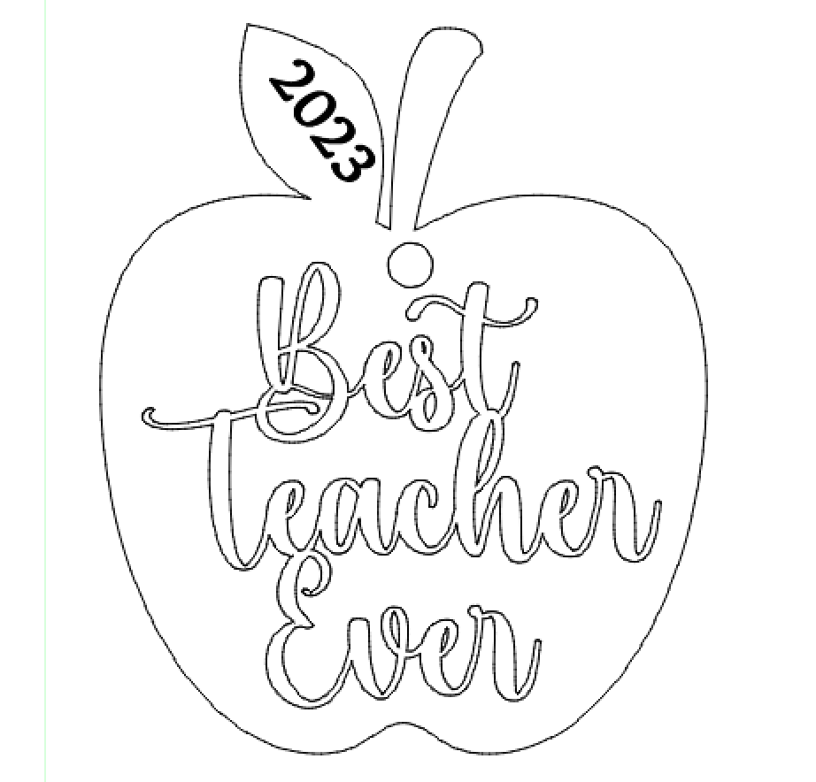 Apple Teacher Ornament