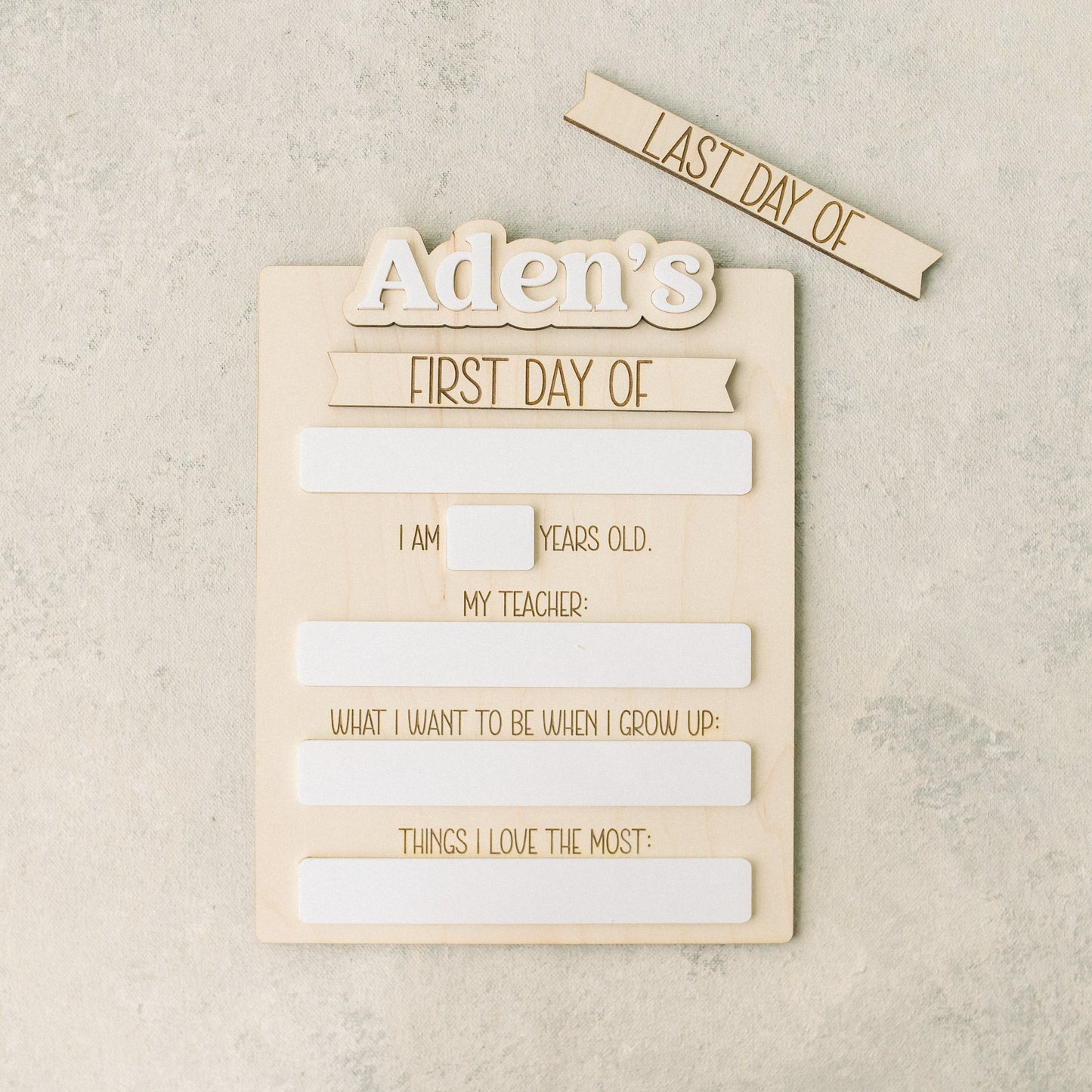 First/Last Day of School Keepsake Board | Photo Prop