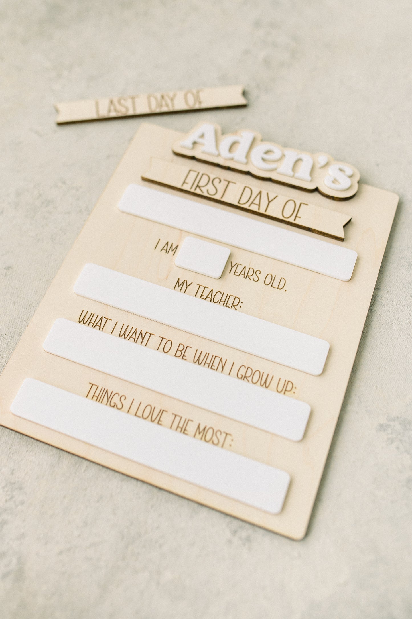 First/Last Day of School Keepsake Board | Photo Prop