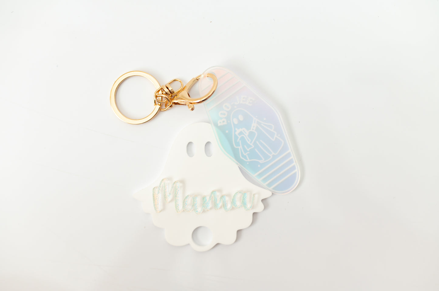 Iridescent Boo-Jee Ghost Keychain