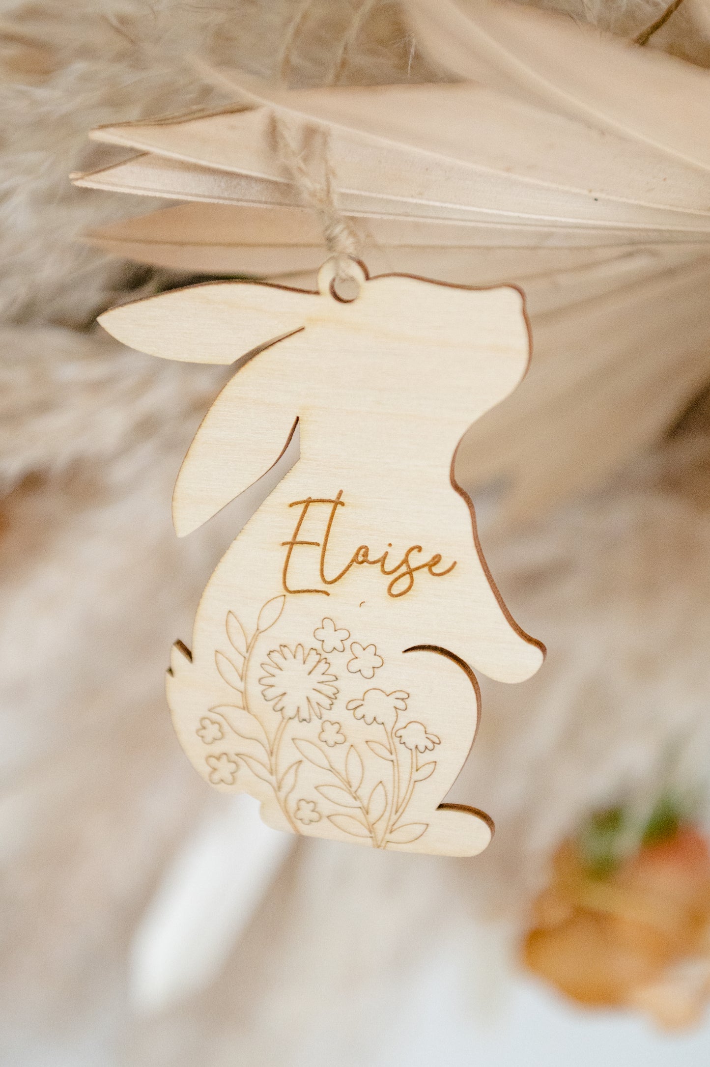 Bunny Personalized Name Easter Basket Tag