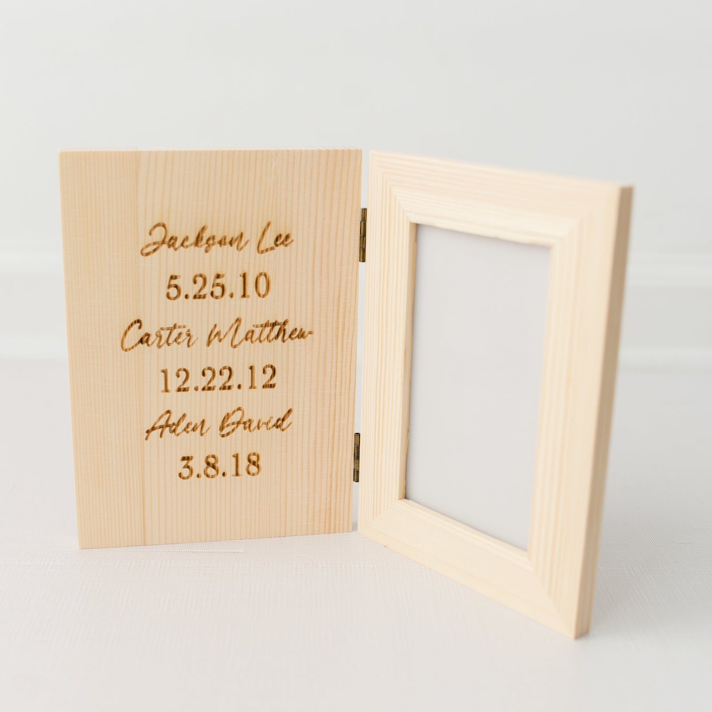 Mother's Day Double Hinged Custom Wood Picture Frame