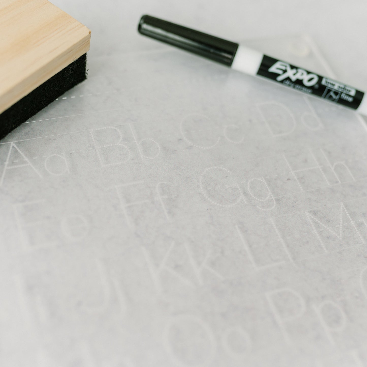 Dry Erase Alphabet Tracing Board