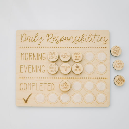Interactive Daily Responsibilities Chart