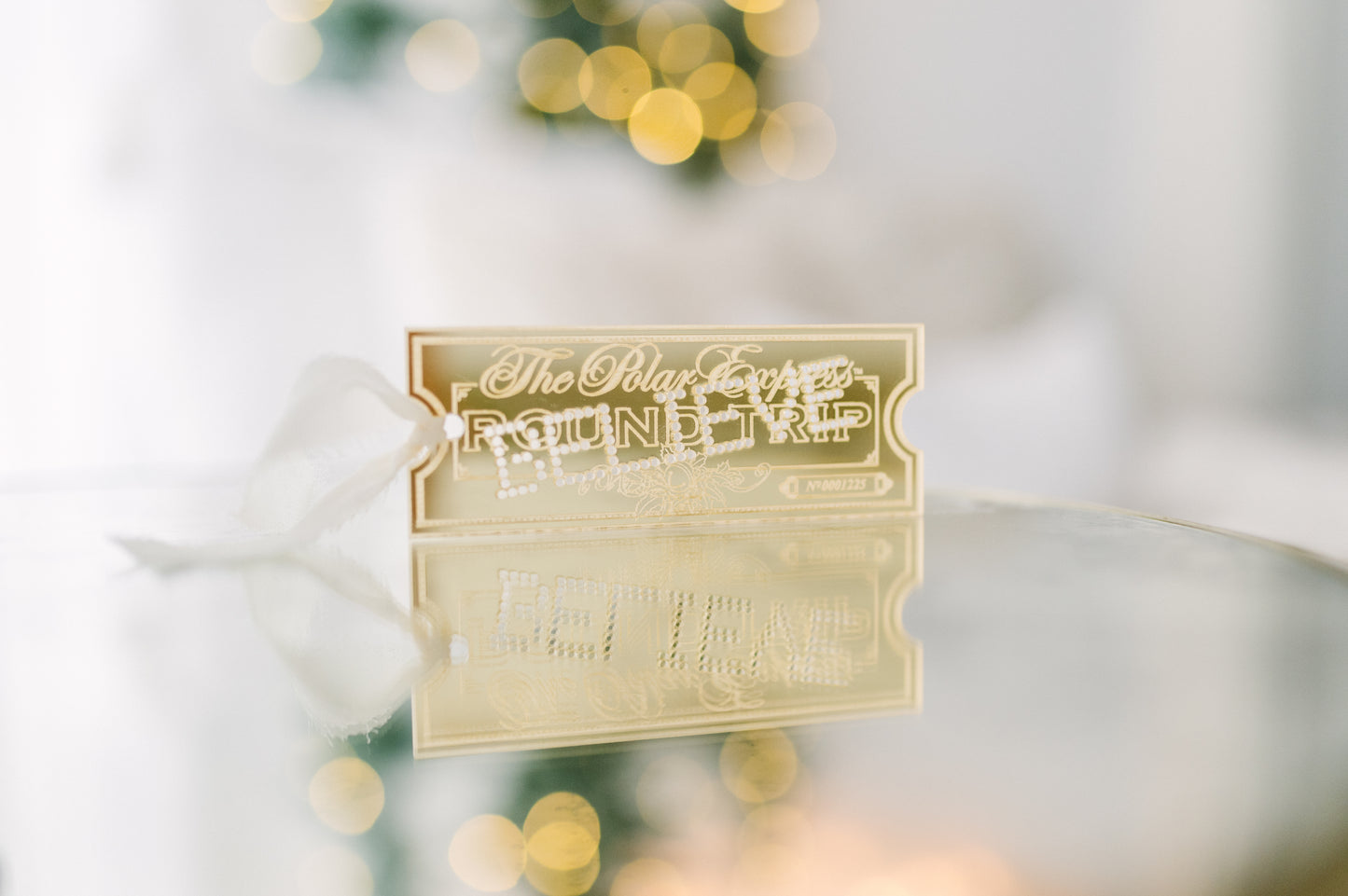 Polar Express Gold Acrylic Ornament