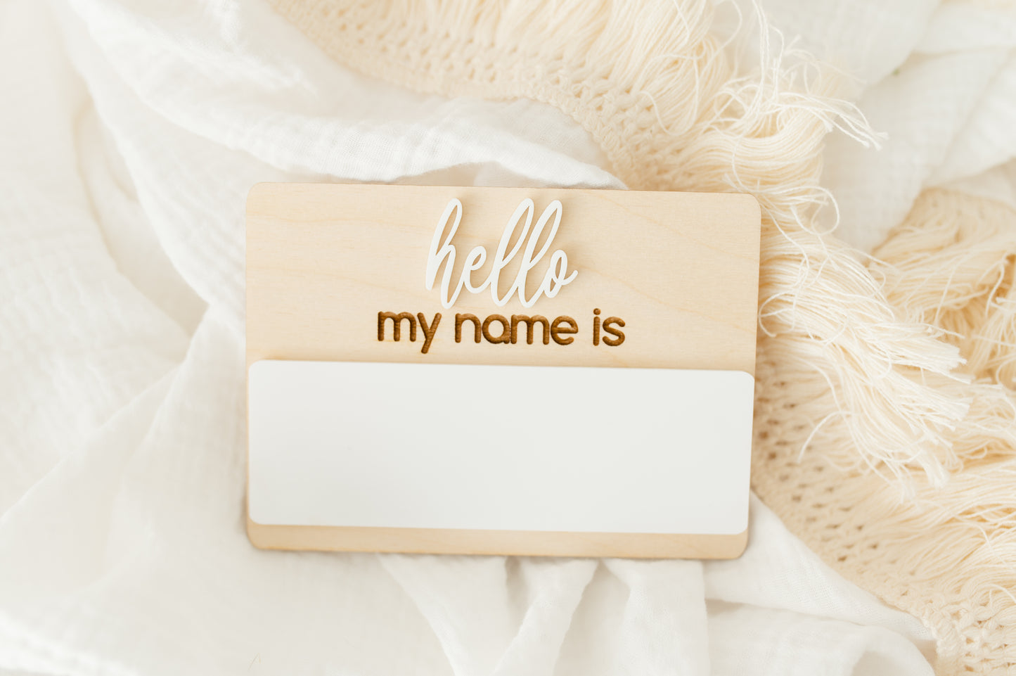 Dry Erase Baby Name Announcement Sign