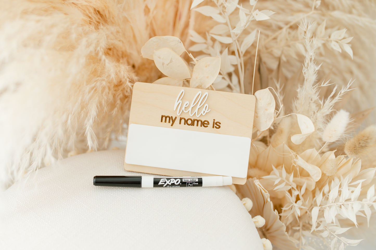 Dry Erase Baby Name Announcement Sign