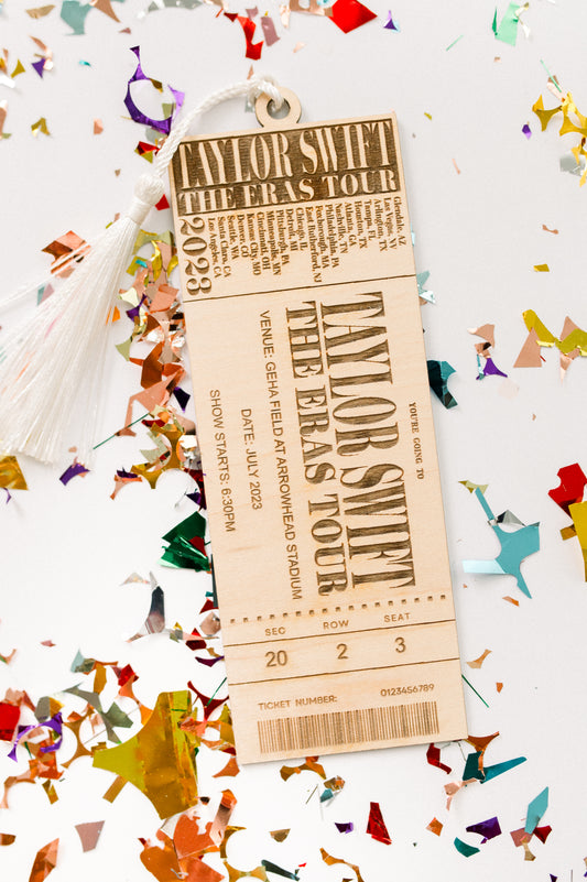 Eras Tour Concert Ticket Bookmark