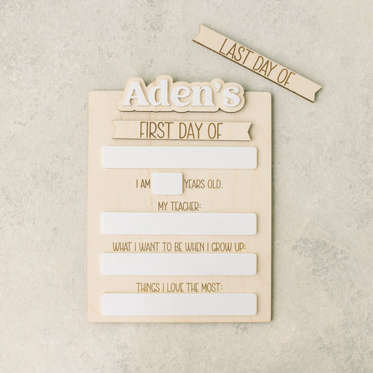 First/Last Day of School Keepsake Board | Photo Prop