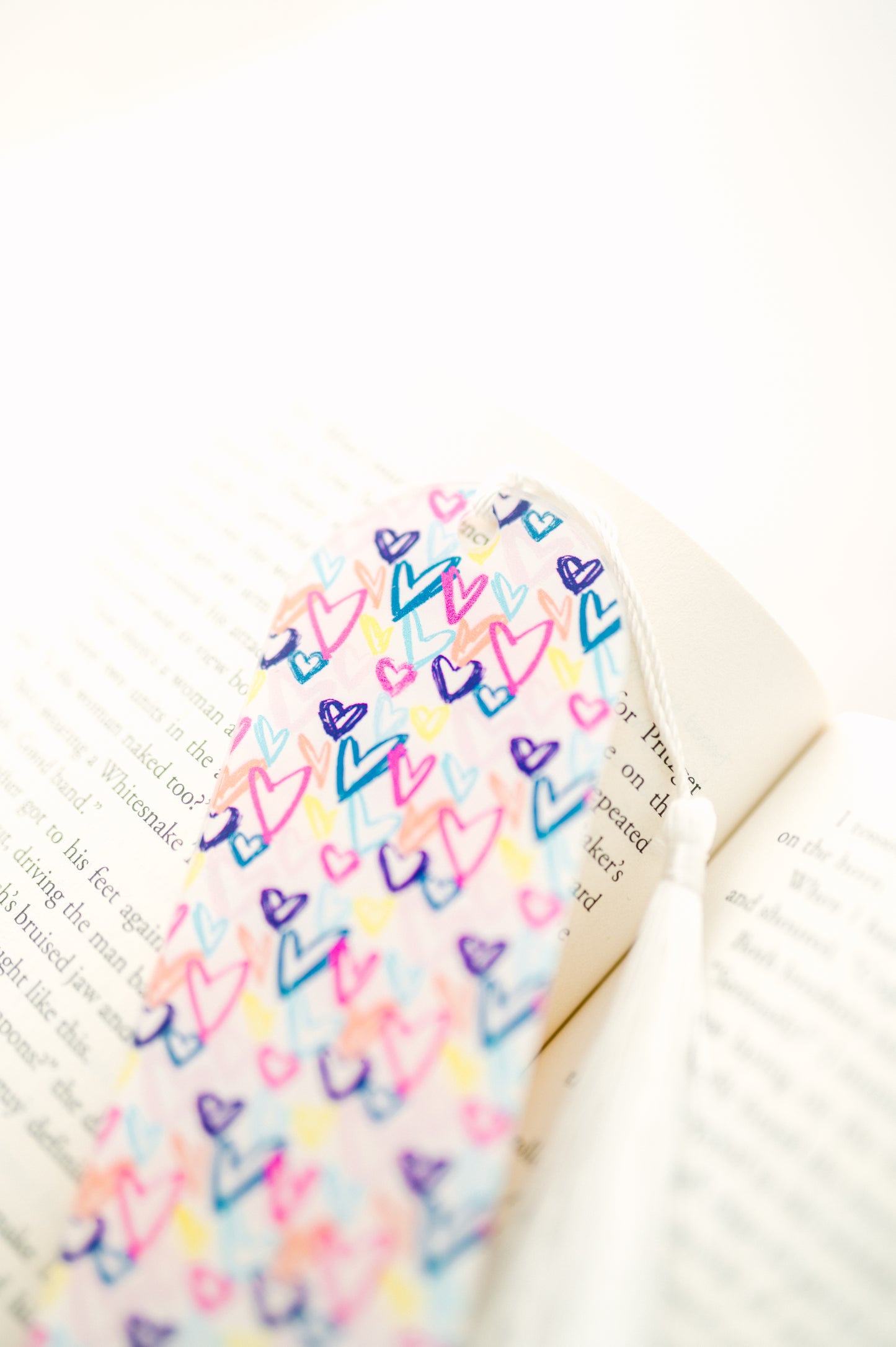 Thin Acrylic Heart Style Bookmark
