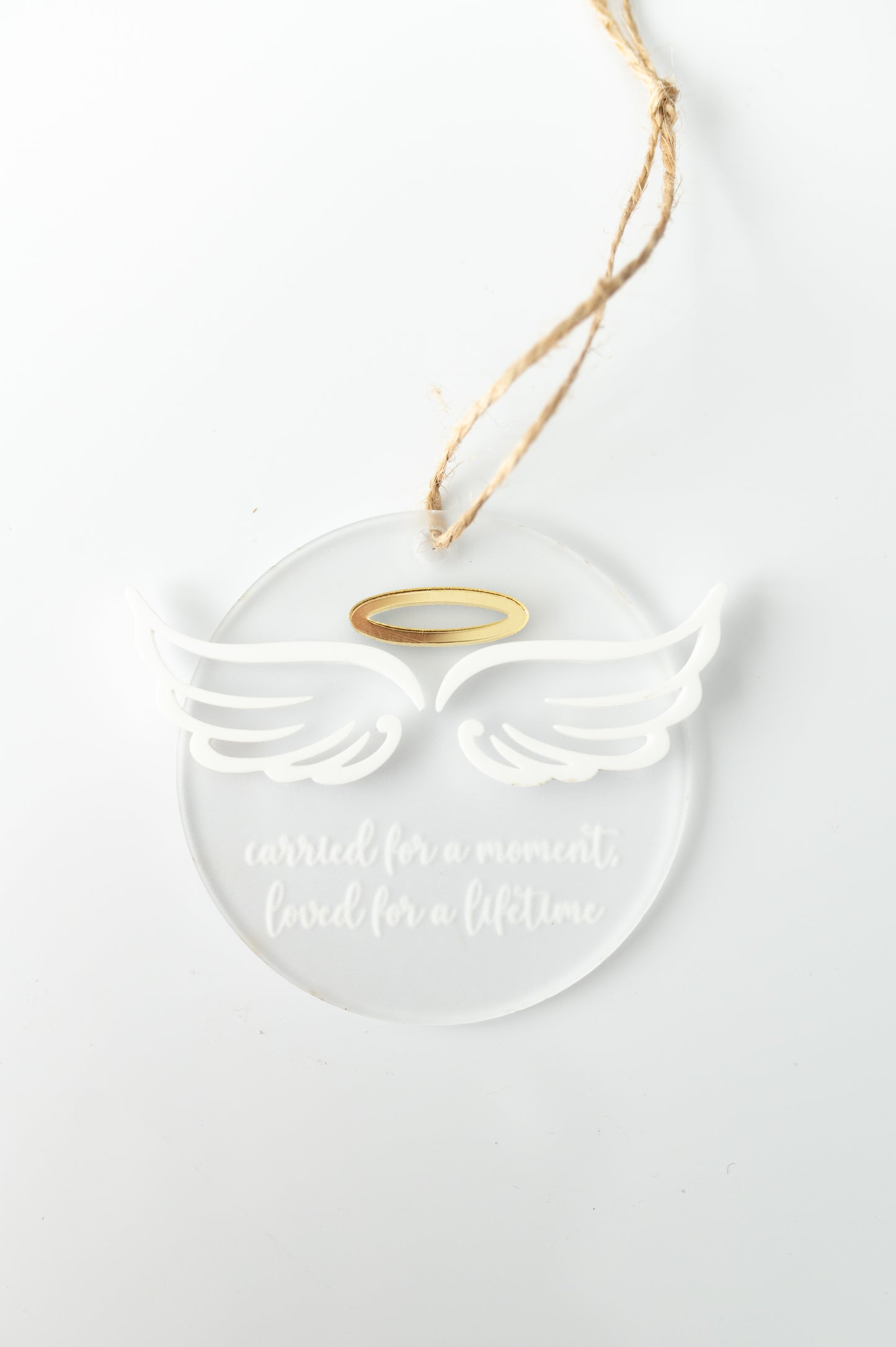 Infant Loss Memorial Ornament - Carried for a moment, Loved for a lifetime
