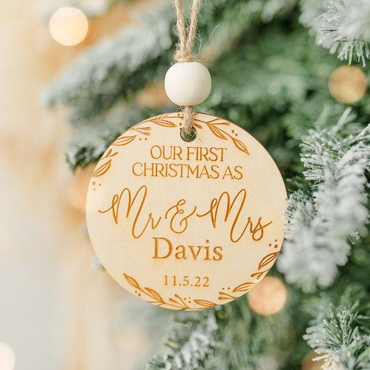 Just Married Christmas Ornament