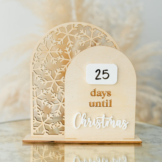 Countdown to Christmas Dry Erase Snowflake Sign