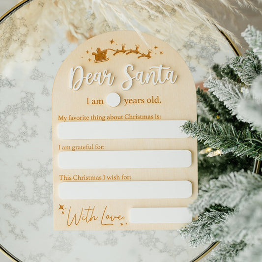 Dear Santa Keepsake Board | Photo Prop