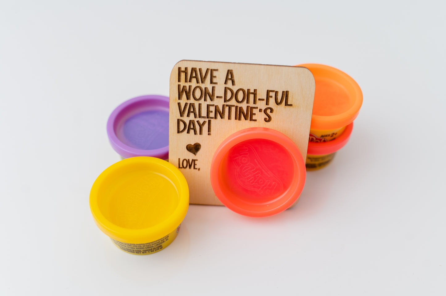 Play-doh Valentine Cards to fit 1 oz. Play-doh Tubs