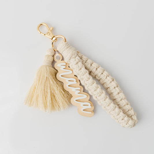 Personalized Macrame Keychain Wristlet