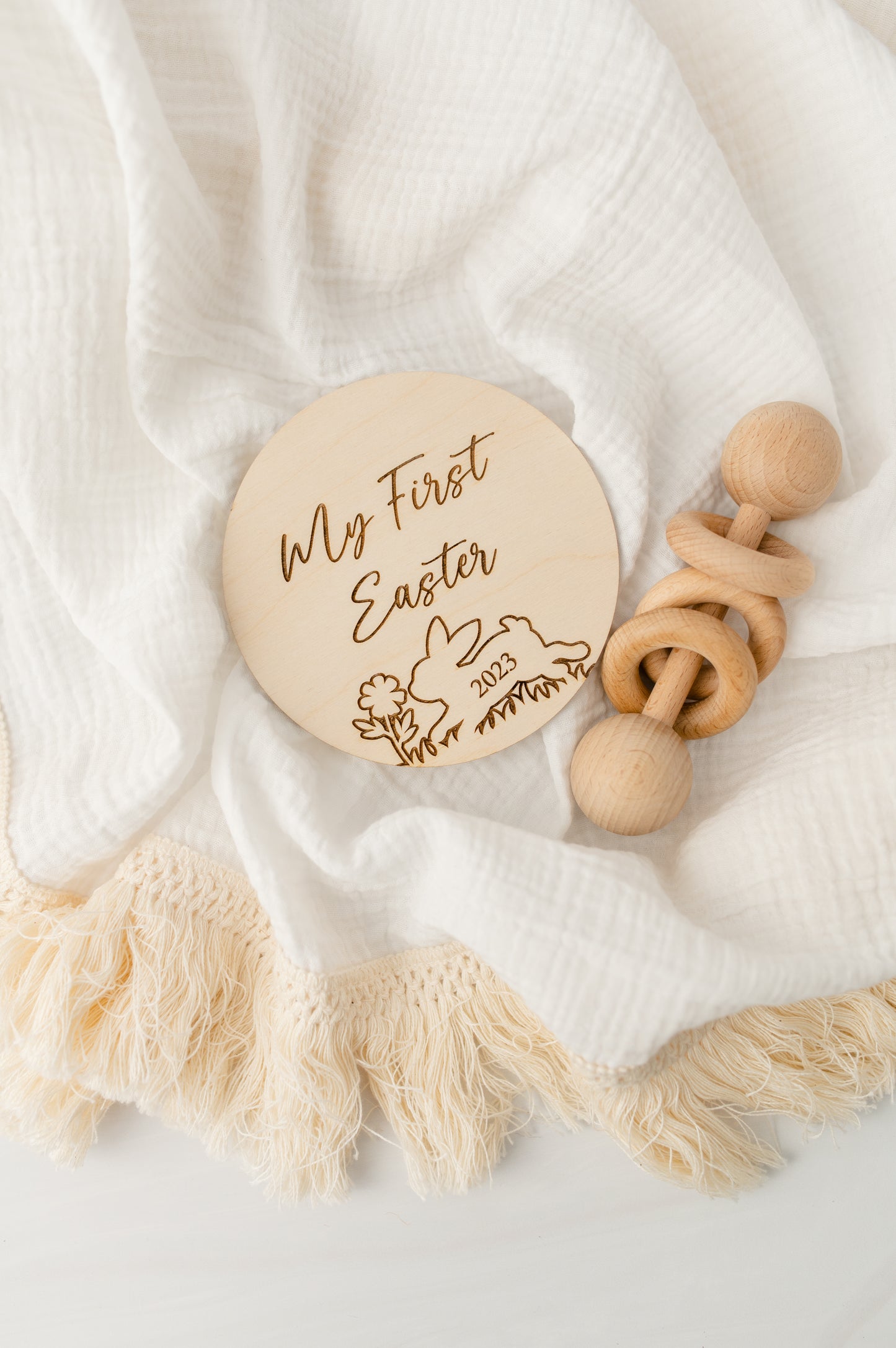 Baby's First Easter Plaque | Photo Prop