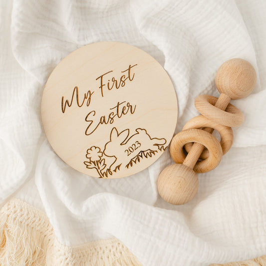 Baby's First Easter Plaque | Photo Prop