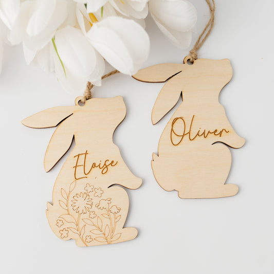 Bunny Personalized Name Easter Basket Tag